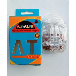 AT ALFA Crystal Universal Charger with Blinking Lights