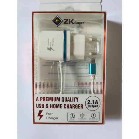 ZK Super Premium Quality Home Charger 2.1A