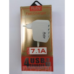 Ruby Fast Charger 4USB 7.1A Micro 8600