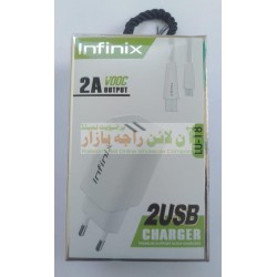 Infinix High Quality 2-USB Charger 2.0A