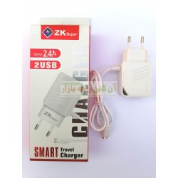 ZK Super 2-Ports Smart Travel Charger 8600 2.4A