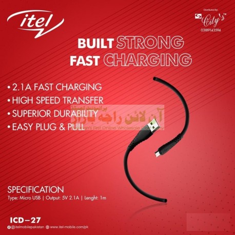 itel Original Strong Built Fast Charging Data Cable Micro 8600 ICD-27