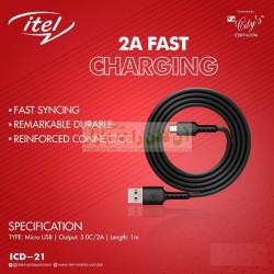 itel Original Fast Charging Sync Data Cable Micro 8600 ICD-21