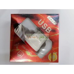 Round End Dual Usb Travel Charger 2.1A Micro 8600