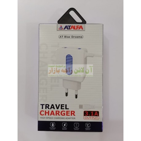 At Alfa Blue Dream Dual Usb 3.1A Charger Micro 8600