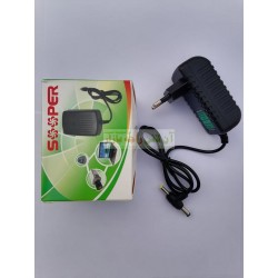 Sooper AC-DC Dual Pin Auto Charger 1.5V to 12V