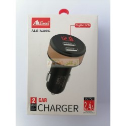 Allison Strong Quality Digital Display 2-Usb Car Charger