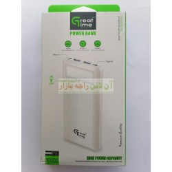 Great Time Premium Quality 10000mAh High Power Bank P-6 Capacity