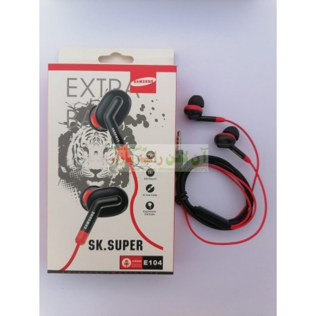 Sk Super Samsung Extra Bass Stylish Hands Free E-104